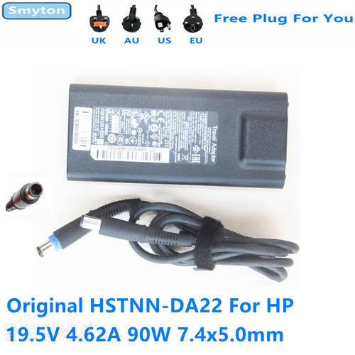 Original HSTNN-DA22 Travel Adapter Power Supply For HP 616072-001 19.5V 4.62A 90W 7.4x5.0mm Laptop Charger Adapter