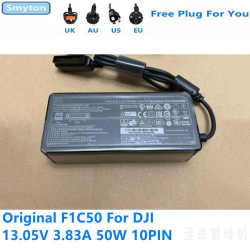 Original AC Power Adapter Charger For DJI 13.05V 3.83A 50W 10PIN USB 5V 2A F1C50 Power Supply