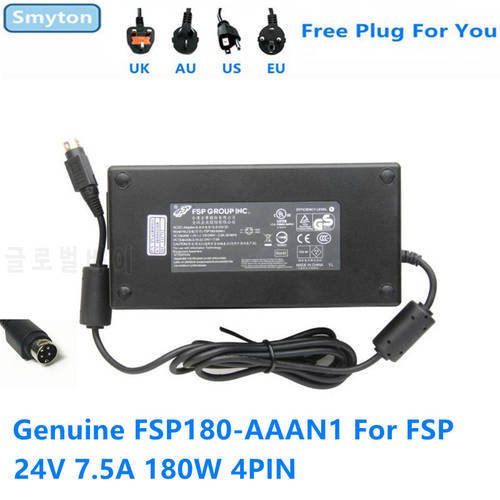 Original AC Adapter Charger For FSP FSP180-AAAN1 24V 7.5A 180W 4pin FSP180-AAAN2 Industrial Display LED Monitor Power Supply