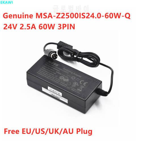 Genuine 24V 2.5A 60W 3PIN MOSO MSA-Z2500IS24.0-60W-Q Power Supply AC Adapter For Printer Power Charger