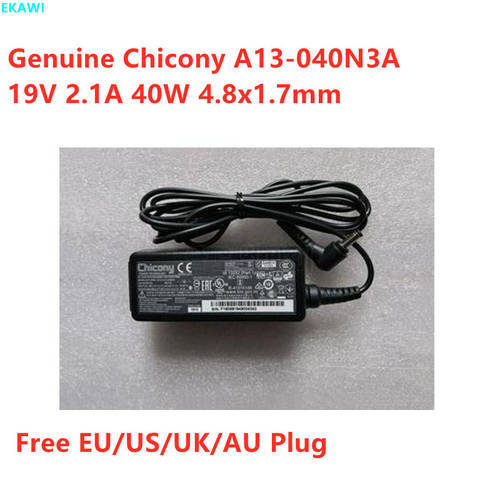 Genuine Chicony CPA09-002A A13-040N3A 19V 2.1A 40W 4.8x1.7mm A040R046L A040R074L AC Adapter For Laptop Power Supply Charger