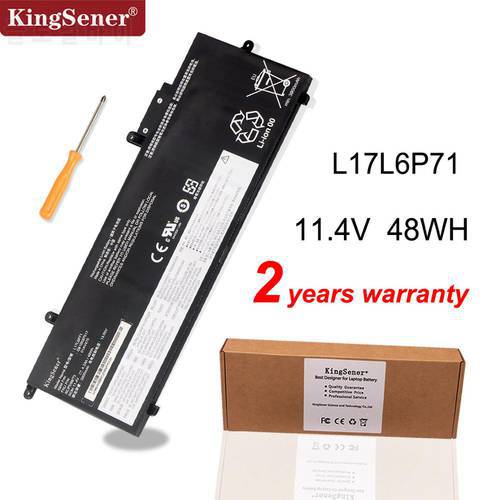 KingSener L17L6P71 Battery for Lenovo ThinkPad X280 L17M6P71 L17C6P71 01AV470 01AV471 01AV472 SB10K97617 11.4V 48WH Free Tools