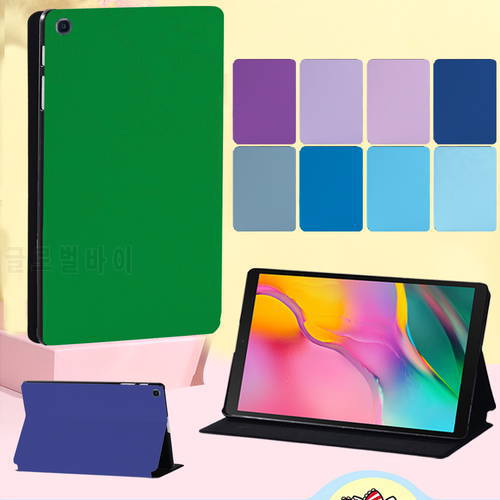 Tablets Case for Samsung Galaxy Tab S6 Lite P610/Tab A 8.0 T290/A 9.7 T550/10.1(T510/580)/10.5 T590/S5e T720 - Solid Color Cover