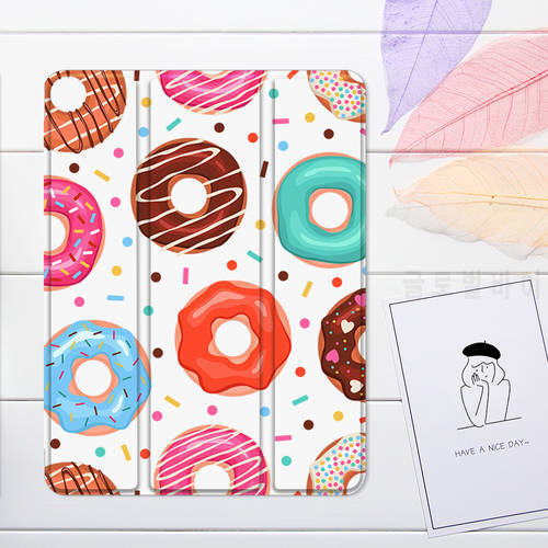 Donuts Cake Case For iPad Air 4 2021 For iPad Mini 6 Pro 11 8th 9th Generation 10.2 Air 2 Air 3 10.5 9.7 6th Pencil Funda Cover