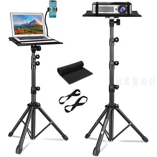 Projector Tripod Stand - Laptop Tripod Adjustable Height 23 to 63 Inch DJ Mixer Stand Up Desk The Outdoor Computer Desk Stand