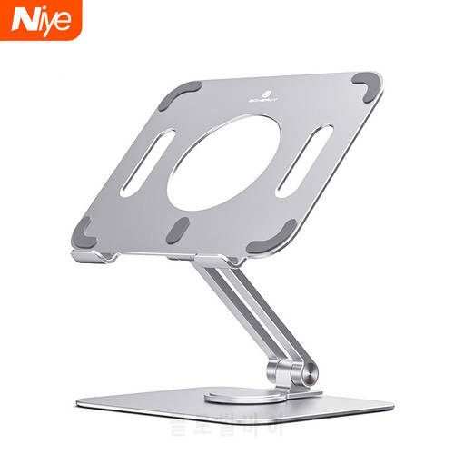 Aluminum Alloy Adjustable Laptop Stand Folding Portable for iPad Small Notebook Surface Bracket Lifting Cooling Holder Non-slip
