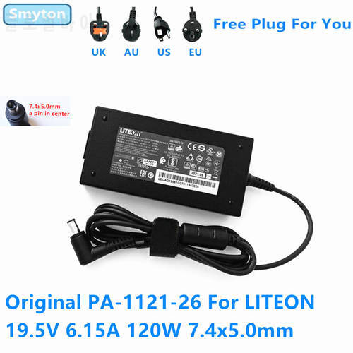 Original AC Adapter Charger For LITEON PA-1121-26 19.5V 6.15A 120W 7.4x5.0mm Laptop Power Supply