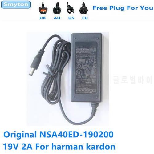 Original AC Adapter Charger For harman kardon 19V 2A 38W NSA40ED-190200 Bluetooth Speaker Power Supply