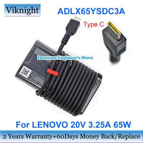 Genuine ADLX65YSDC3A 20V 3.25A AC Adapter 65W ADLX65YSLC3A for LENOVO THINKBOOK T14 T15 L13 L14 X1 S1 S2 E14 E15 13S 14S X13