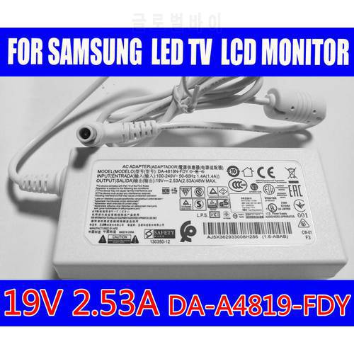 original For Samsung LED TV LCD MONITOR 19V 2.53A Laptop Adapter For LG A4819-KSML A4819_KSMBN44-00886A A4819-FDY HW-K360/XU