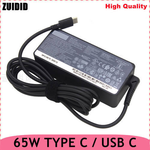 20V 3.25A 65W USB Type C Power Adapter Charger for Lenovo Thinkpad X1 Carbon Yoga X270 X280 T580 P51s P52s E480 E470 S2 Laptop