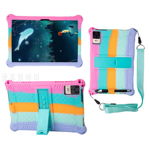 10.1&39&39 Universal Soft Silicone Case For 10 10.1 inch Android Tablet PC Shockproof Solid Color Back Stand Cover Protective Shell