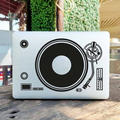 DJ Turntable Laptop Sticker for Macbook Decal Pro Air Retina 11 13 15 Inch HP Dell 14“ Notebook Cover Music Record Mac Book Skin