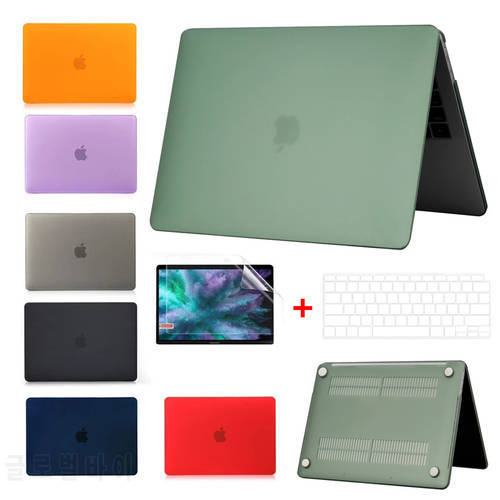 Laptop Hard Matte Cases For 2021 Apple Macbook Pro 16.2 M1 Chip A2485 15.4 16 inch With Touch Bar A1286 A1398 A1707 Cover Funda