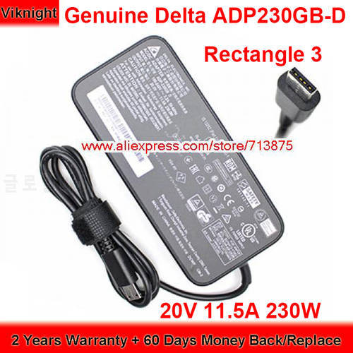 Genuine 230W Charger ADP230GB-D AC Adapter 20V 11.5A for Msi GE66 DRAGONSHIELD-10SE-657RU MS-1541 M1B12403SK Power Supply