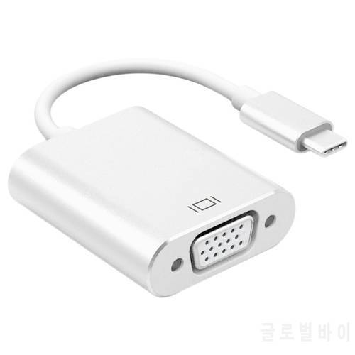 USB 3.1 Type C (USB-C) To VGA Adapter With Aluminium Case For Pro/Samsung Galaxy S8