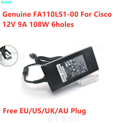 Genuine FA110LS1-00 12V 9A 6holes 341-0701-01 AC Adapter For Cisco ROUTER ISR 4321/K9 PWR-4320 FLEXTRONICS Power Supply Charger