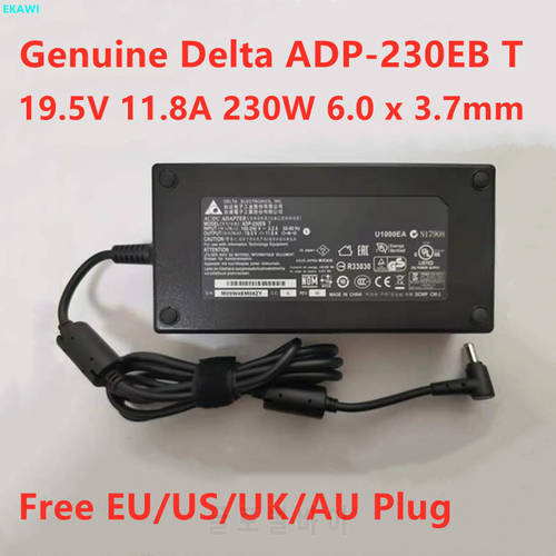 Genuine Delta ADP-230EB T 19.5V 11.8A 230W 6.0x3.7mm AC Power Adapter For ASUS GL501 GL503 GL504 GL702 GL703 Laptop Charger