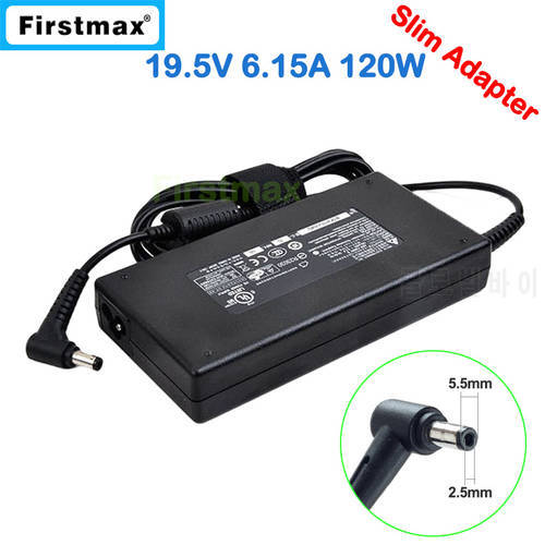 Slim laptop charger 19.5V 6.15A 19V 6.32A ac power adapter for Medion Akoya P8610 MD97456 X7611 MD98678 Erazer X7812 X7611