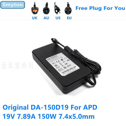Original AC Adapter Charger For APD DA-150D19 19V 7.89A 150W 7.4x5.0mm Laptop Power Supply