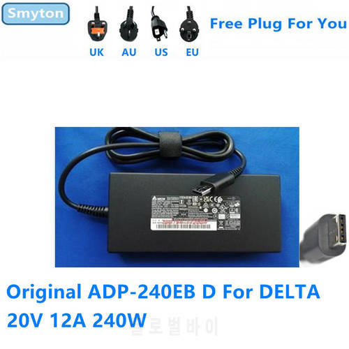 Original AC Adapter Charger For DELTA 20V 12A 240W ADP-240EB D MSI Laptop Power Supply
