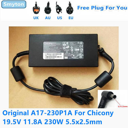 Original AC Adapter Charger For Chicony 19.5V 11.8A 230W A17-230P1A A230A022P MSI GIGABYTE AERO 17 15 15S Aorus 15p Power Supply