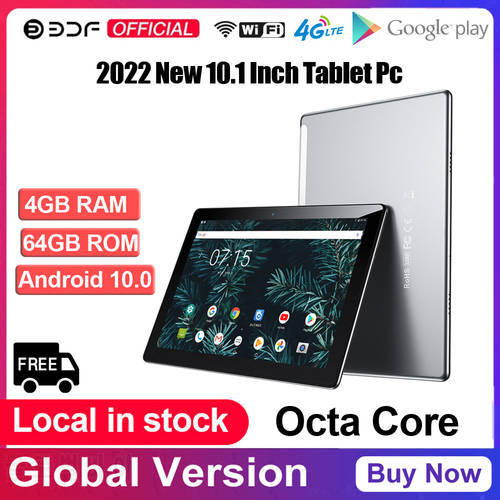 New Upgrade 10.1 Inch Tablets Android 10.0 Google Play Octa Core 3G 4G LTE Phone Call WiFi Bluetooth GPS Tablet 4GB RAM 64GB ROM