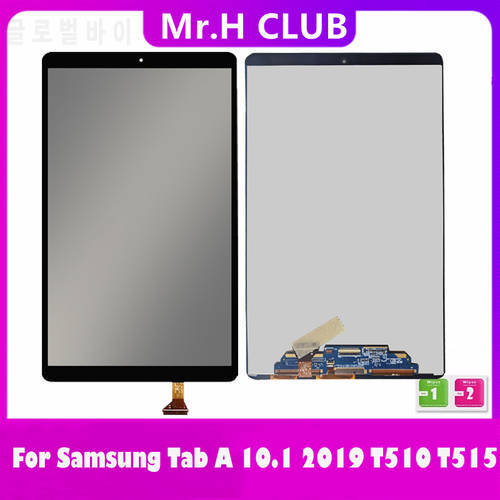 100% Tested LCD For Samsung Galaxy Tab A 10.1 2019 T510 T515 T517 SM-T515 SM-T510 LCD Display Touch Screen Digitizer Assembly