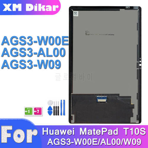 Original Screen For Huawei MatePad T 10S T10S AGS3-W00E AGS3-AL00 AGS3-W09 LCD Display Touch Screen Digitizer Plane Assembly