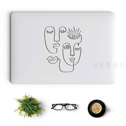 Picasso Abstract Drawing Vinyl Laptop Sticker Skin Cover Macbook 13 Pro 14 16 Air Retina 12 15 Inch Mac iPad Asus Notebook Decal