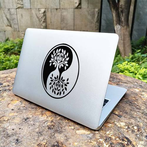 Yin Yang Tree Vinyl Laptop Sticker for Macbook Pro Accessories 14 16 Retina Air 13 15.6 Inch Mac Cover Skin Notebook Decal Decor