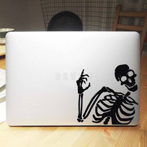 Skeleton Waves Hi Funny Laptop Sticker for Macbook Pro 14 16 Retina Air 12 13 15 Inch Mac Cover Skin Vinyl Decal Notebook Decor