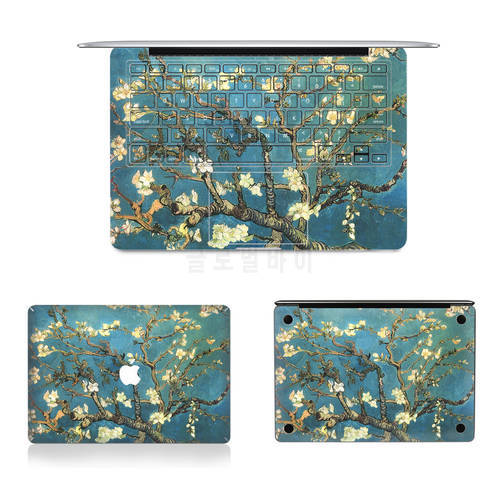 Flower Tree Texture Vinyl Decal Skin Sticker For Apple MacBook Pro Retina 12 13 15 Touch Bar & Air 11 13.3 inch A2251 A2337