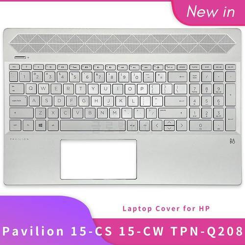 NEW Original For HP Pavilion 15 15-CS 15-CW TPN-Q208 TPN-Q210 Laptop Palmrest Cover Backlit US Keyboard L24752-001 Silver Cases