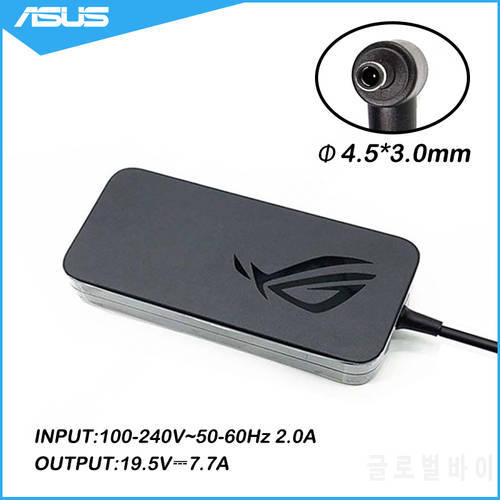 19.5V 7.7A 150W 4.5*3.0mm Laptop AC Adapter Power Charger For Asus UX550VD UX550VE UX501VW G501VW UX501JW G501JW NX500JK N501JW