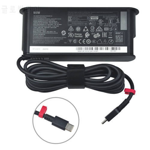 95W 20V 4.75A Type C Laptop Power Supply AC Adapter for Lenovo ADLX95YCC3 YOGA 14S for THINKPAD X1 T470ST Y740S ADLX95YLC3A