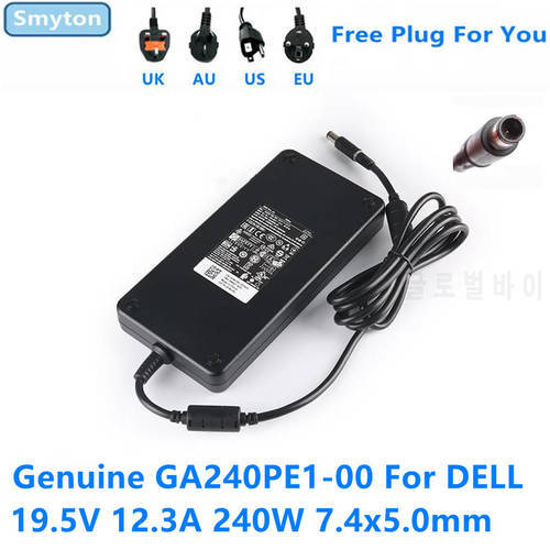 Genuine GA240PE1-00 240W 19.5V 12.3A ADP-240AB D AC Adapter For Dell Alienware 17 R3 R4 M4700 M6700 Laptop Power Supply Charger
