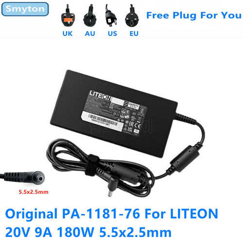 Original AC Adapter Charger For LITEON 20V 9A 180W 5.5x2.5mm PA-1181-76 Colorful MSI Laptop Power Supply