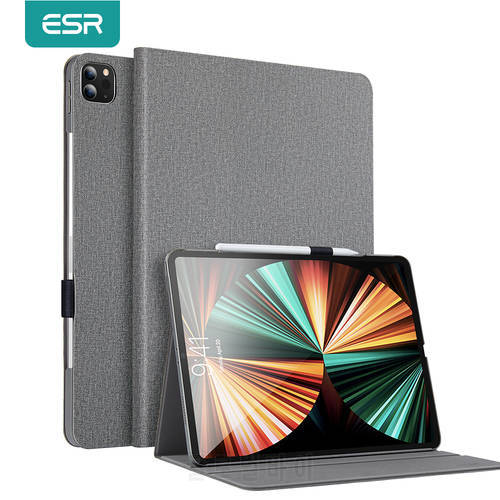 ESR for iPad Pro 12 9 Inch 2021 Mini 6 iPad 9 8 7 Gen Oxford Cloth Fold Stand Smart Cover Case for iPad Air 4 Pro 11 12.9 Case