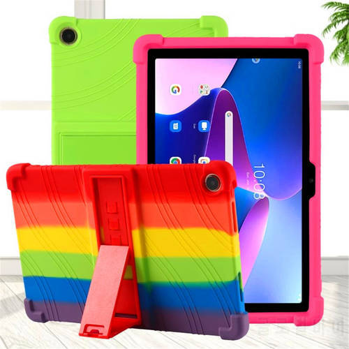 For Lenovo Tab M10 Plus 3rd Generation 10.6 Case, Soft Silicon Stand Cover For Lenovo Tab 10.6 TB-125F TB-128F/ Xiaoxin Pad 2022