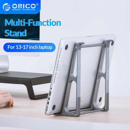 ORICO 2 IN 1 Portable Vertical Laptop Stand Riser Portable Aluminium Detachable Computer Holder for 13-17 inch MacBook Notebook