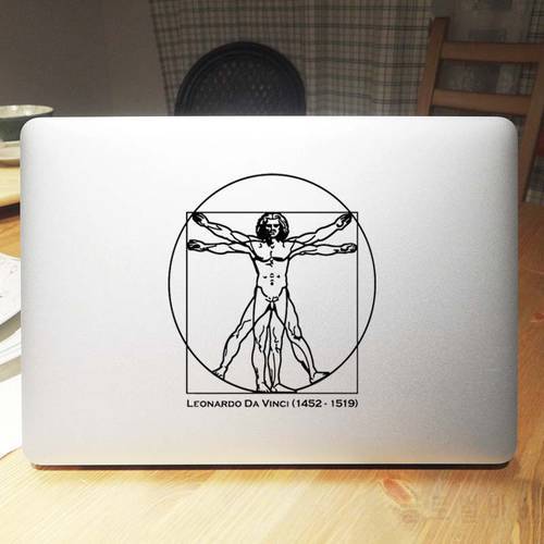 Leonardo Da Vinci Sketch Laptop Sticker for Macbook Pro 14 16 Retina Air 12 13 15 Inch Mac Cover Skin Vinyl Decal Notebook Decor