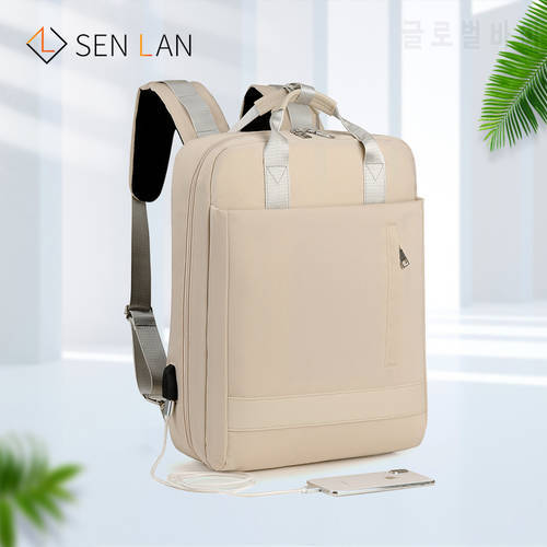Rechargeable Backpack 15.6 Inch Laptop Bag For IPad Macbook Pro Air 13 15 Large Capacity Pack Anti-fall Anti-Shock Laptop Sleeve