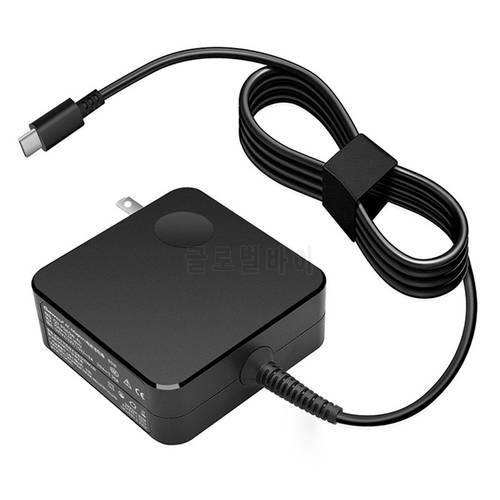 Suitable For Lenovo Square Notebook Portable Power Adapter 65W Type-C Port Pd Fast Charge Computer Charger US Plug