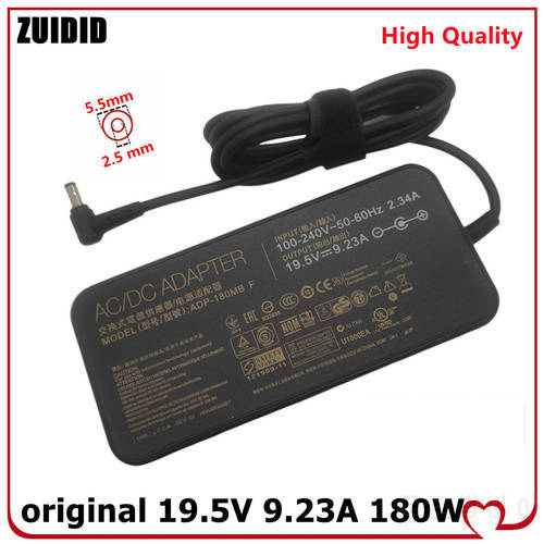 Original 19.5V 9.23A 5.5x2.5mm 180W Charger Laptop Adapter For Asus ROG G75 G75VW GL502VTGL502V G75VX GL502 G750JMN Power Supply