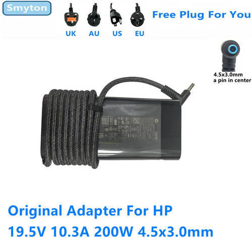 Original AC Adapter Charger For HP 19.5V 10.3A 200W TPN-DA21 TPN-LA21 TPN-DA23 TPN-CA23 OMEN ZBOOK 15 17 Laptop Power Supply