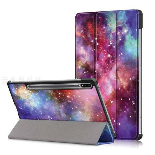 For Samsung Galaxy Tab S8 2022 SM-X706 SM-X700 Tablet Folding PU Leather Cover Ultra Slim Magnetic Shell