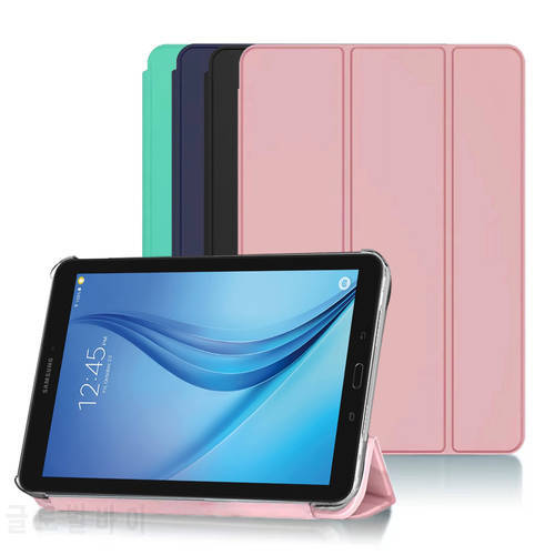 QIJUN For Samsung Galaxy Tab E 9.6&39&39 (2015) Flip Case For T560 Cases Magnetic For SM-T560 SM-T561 Smart PU Leather Cover Funda