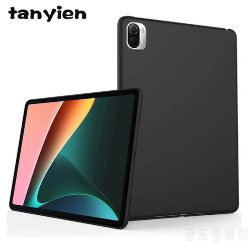 Shockproof Tablet Case For Xiaomi Pad 5 Pro 11 2021 Flexible Soft Silicone Black Shell Back Cover