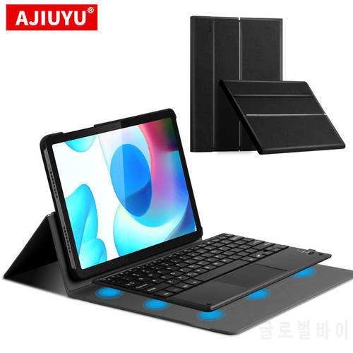 AJIUYU Keyboard Case For Realme Pad Tablet Case Bluetooth Keyboard Cover Shell For Realme Pad 10.4